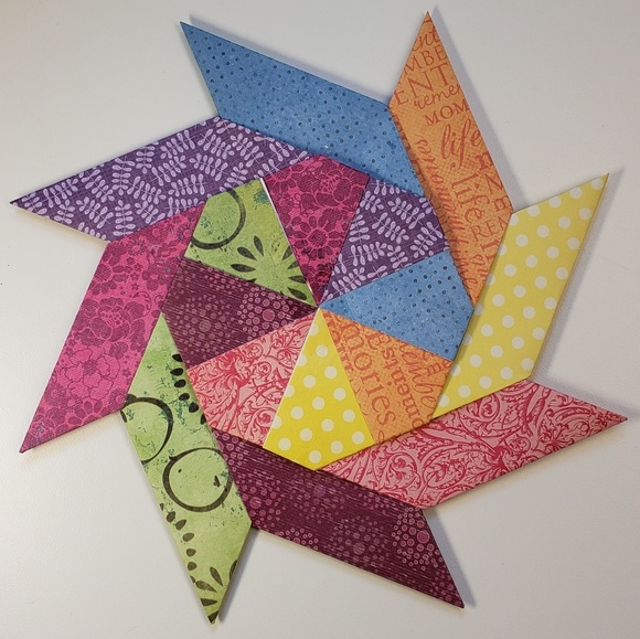 🧵 10 Handmade - 9" Paper Pinwheels - Picture 6 of 6